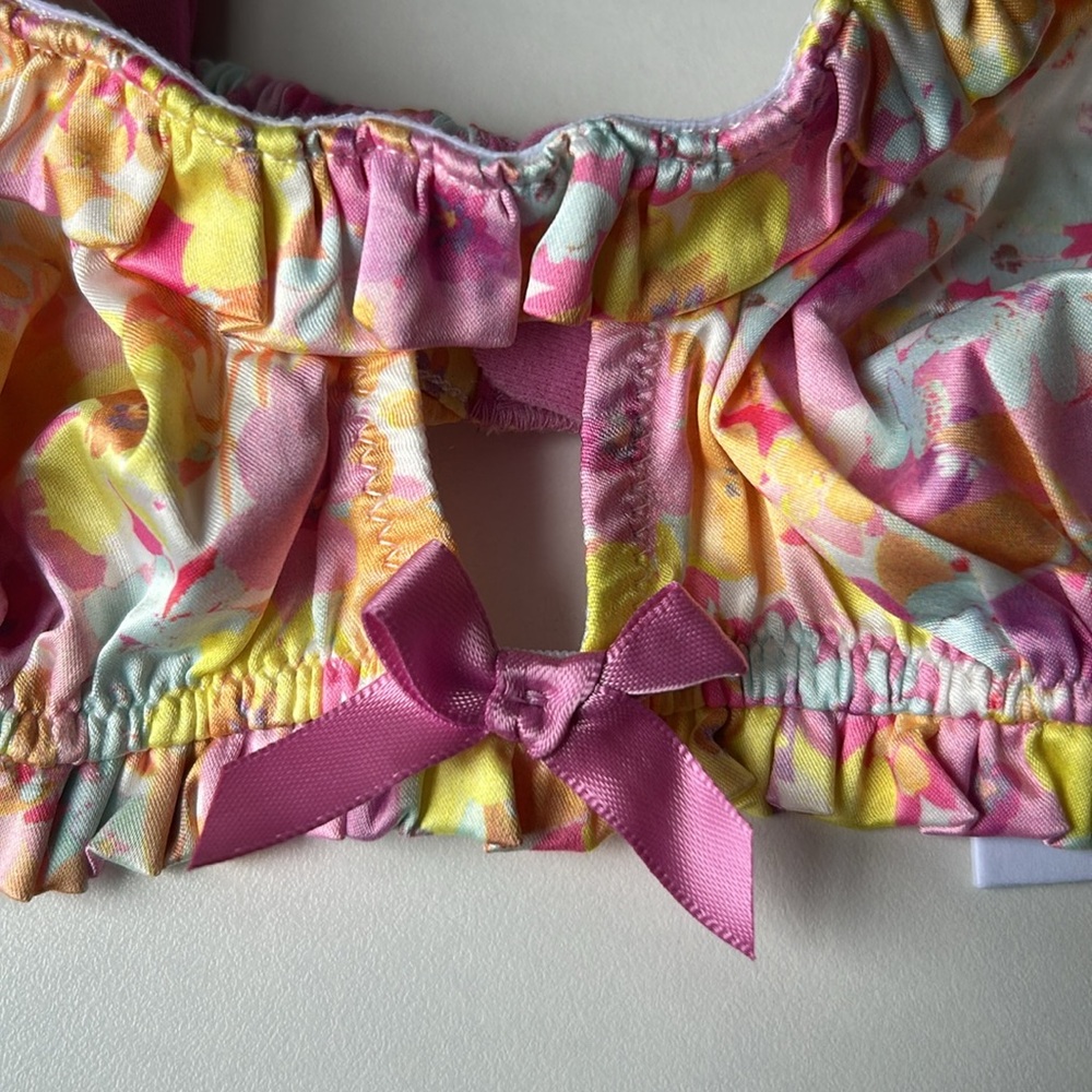 For Love & Lemons Pastel Punch Bra Floral - Picture 5 of 8